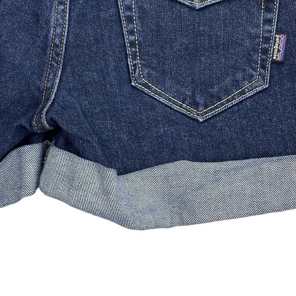PATAGONIA Cuffed Hem Denim Shorts Sz 26 Blue - Picture 7 of 10